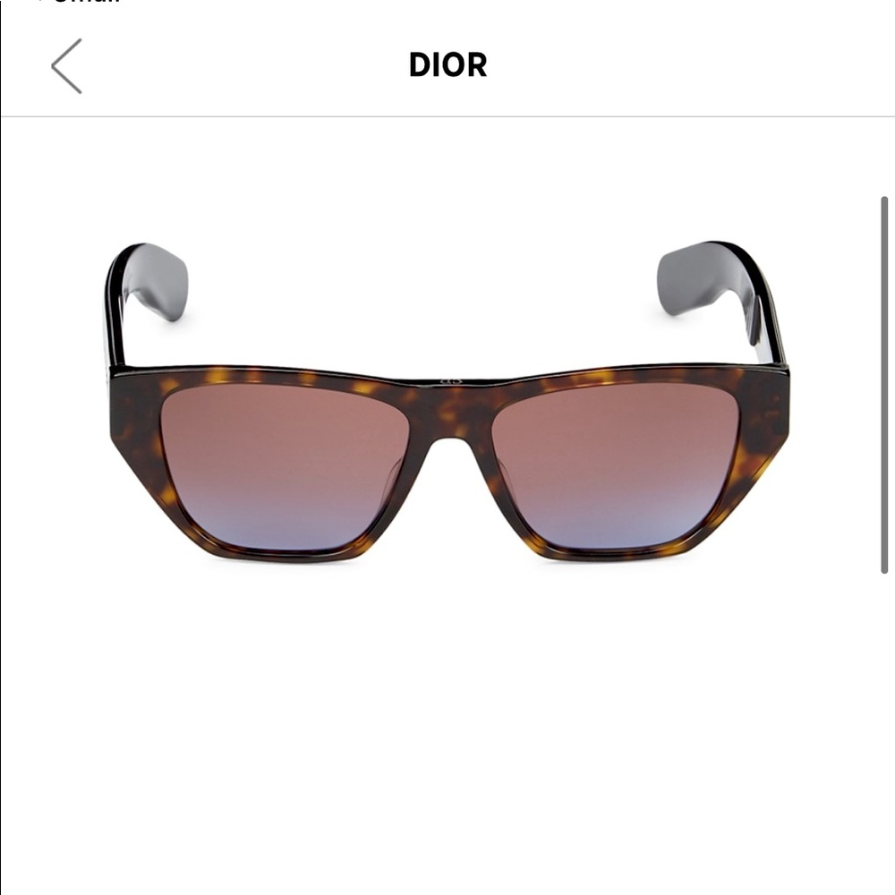 NWOT Christian Dior Tortoise Rectangle Sunglasses